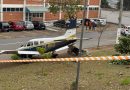 Avião perde o freio em pouso e sai da pista em Bragança Paulista