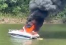 Explosão de lancha em represa deixa seis turistas feridos