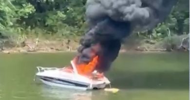 Explosão de lancha em represa deixa seis turistas feridos