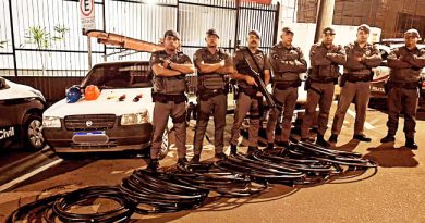 Polícia Militar prende quadrilha por furto de fios de cobre em Atibaia