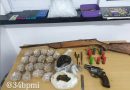 Polícia Militar prende homem por porte ilegal de arma e tráfico de drogas em Atibaia