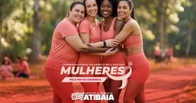 “Caminhada com as Mulheres e Pela Vida das Mulheres” acontece no dia 29 de março em Atibaia