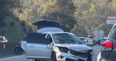 Mais um acidente complica o trânsito na Fernão Dias na manhã desta quarta-feira (22)